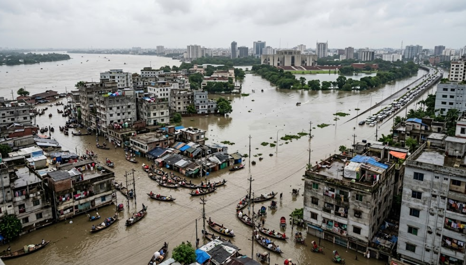 The endangered capital: Flood and Dhaka